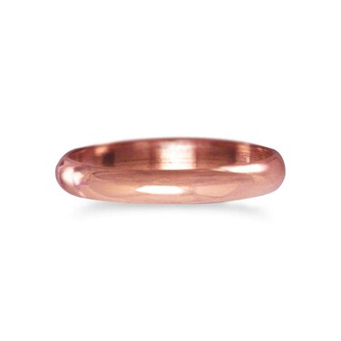IVY &amp; BAUBLE 99% Uncoated Solid Copper Ring Band for Men &amp; Women   Made In USA   3mm   Size 7