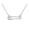 Hifunny Safety Pin Necklace Crystal Paperclip Safety Pin Pendant Choker Necklace for Women Fashion Jewelry Gift (Silver)