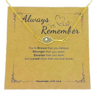 Tennis Racket Necklace Tennis Gifts for Team Lovers Tennis Necklace for Women