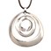 Bjesinmo Boho Necklace for Womens Silver Pendant Necklaces Chunky Circle Necklace Leather Cord Chain Necklace Long Choker Necklaces for Women