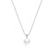 BRAYEG 8mm Sterling Silver Freshwater Pearl Pendant Necklace,14K White Gold Pearl Necklace for Women Adjustable Pearl Necklaces,Simple Pearl Necklaces for Everyday Jewelry Gifts