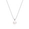 BRAYEG 8mm Sterling Silver Freshwater Pearl Pendant Necklace,14K White Gold Pearl Necklace for Women Adjustable Pearl Necklaces,Simple Pearl Necklaces for Everyday Jewelry Gifts