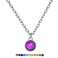 AINILOVE Ocean Color Changing Necklace Temperature Sensing Necklace Color Changing Mood Jewelry for Women Sea Animal Lover Gifts (Oval Necklace)