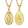 Suplight Vrigin Mary Medallion Necklace for Women, Catholic Religious Coin Necklace 18K Gold Filled De La Virgen Maria Medal Necklace