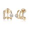 Obidos 14K Gold Plated Illusion Stud Earrings   Gold Hoop Earrings for Women