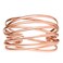 SELFWIMG Rose Gold Cuff Bangle Bracelet for Women Trendy Multi-layer Wire Warp Bangle Bracelet Adjustable Wide Open Chunky Cuff Bracelets Boho Twisted Wrist Accessories Jewelry Gifts