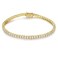 Gemsme 18K Gold Plated 3.0 Cubic Zirconia Classic Tennis Bracelet for Women and Men 6 Inch