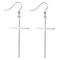 Jeka Cross Long Dangle Earrings for Women Drop Fashion Jewelry Silver Christian Religious Easter Christmas Earrings Gifts for Women 2024