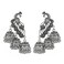 Jhumka Tassel Drop Earrings Indian Ethnic Vintage Earring Peacock Statement Oxidized Antique Traditional Jhumki Earring for Women Party Festival Boho Bohemian Bollywood Jewelry Gift (Silver)