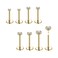 AccGin 8Pcs 20G 18G Threadless Push in Nose Stud Rings for Women Men Stainless Steel Nose Studs Nostril Labret Lip Piercing Jewelry CZ Nose Rings Studs Ear Studs 1.5MM 2MM 2.5MM 3MM Black Silver Gold