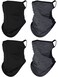 SATINIOR 4 Pcs Neck Gaiter with Ear Loops Neck Covers Bandana Cloth Face Gaiter Mask for Men Women Winter Non Slip Headwear(Black, Grey and Black)