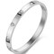 Jude Jewelers 6mm Width Stainess Steel Cubic Zircon Heart Filled Open Clasp Bangle Bracelet (Silver)
