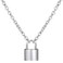 Wisdompro Lock-Shape Pendant Necklace, Stainless Steel Punk Lock Chain Necklace for Men and Women