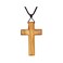 Xianli Wang Simple Natural Olive Wood Cross Pendant Necklace for Men Women Gift Necklace Wooden Car Rearview Mirror Pendant