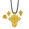 ETH-JE-G Ethiopian Jewelry for Women Set Ethiopian Eritrean Jewelry Set for Women Ethiopian Cross Jewelry Sets Necklace Earrings Ring African Eritrean Wedding Accessories