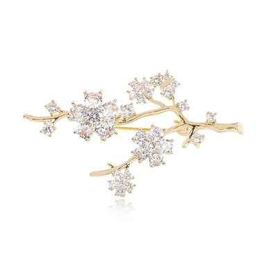 Tree Brooch Pin Corsage, Sweater Dress Shawl Jewelry Accessory Decor for Birthday Party Christmas Gift (Style 3)