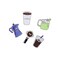VEINTI+1 Coffee Cups Brooch Set Fashion Cartoon Enamel Brooch Pins Set for Unisex Women's Clothing Decorate(5pc Modern Coffee)