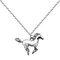 BANCHELLE Horse Pendant Horse Necklaces with Pouch Silver