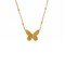 Eseres 18K Gold Plated Butterfly Necklace Dainty Rosary Necklace for Women Butterflies Necklace Minimalist Jewelry for Daily Wear