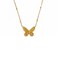 Eseres 18K Gold Plated Butterfly Necklace Dainty Rosary Necklace for Women Butterflies Necklace Minimalist Jewelry for Daily Wear