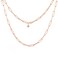 Elegant Link Chain Necklace in 925 Sterling Silver &amp; 14K Rose Gold PVD - Jewelry for Her