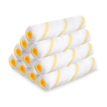 Gjinxi 10PCs Paint Roller Cover 6inch, Microfiber Home Wall Paint Roller, Washable Covers for Roller Frame, Small Paint Roller Nap, Interior Paint Brushes Covers for Walls, Cabinets, Cupboards, Doors