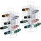 Yaocom 2 Pcs Spinning Paint Organizer Rack 360 Degree Rotating 6 Tier Paint Storage Tower Paint Holder Paint Storage Holder Stand Holds up to 48 (2 oz) Bottles for Art Acrylic Painting, White