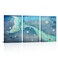 HOMEOART Mermaid Bathroom Decor Mermaid Painting Picture Prints on Canvas Coral Starfish Wood Texture Background Blue Artwork Bathroom Decor 16"x24"x3 Pieces