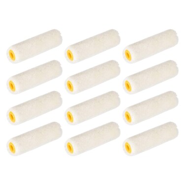 uxcell Paint Roller Cover 3 Inch 76mm Mini Wool Brush for Household Wall Painting Treatment 12pcs