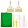HARFINGTON 11pcs Paint Roller Kit, Painting Supplies Tools, 8" Plastic Tray, 4" Paint Roller, Frame, Paint Stir Stick, 6" Chemical Fiber Paint Brushes, for Painting