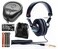 Sony MDR-7506 Professional Headphones with Slappa Hard Case, Cable Ties and Cloth Bundle