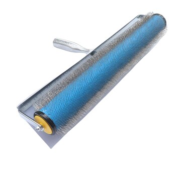 Zycoutool Spiked Screeding Compound Roller 20"x 1" Remove Bubble Smooth Level Surface Flooring Epoxy Self Levelling Stainless Steel Spiked Compound Screed Floor Roller