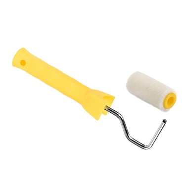 uxcell Paint Roller Cover and Paint Roller Frame Set 2 Inch Mini Wool Fiber Brush for Household Wall Painting Treatment