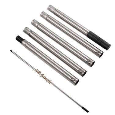 Paint Roller Extension Poles, 5 Piece Painting Extension Pole Extends to 48.5" Stainless Steel Telescopic Rod for Paint Roller Brushes to Easily Brush The Ceiling