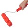 Natudeco Wall Painting Roller Ceiling Texture Roller Wood Graining DIY Tool Rubber Embossed Roller Red Flower Wood Grain Roller DIY Patterned Texture Roller Home Improvement Tools