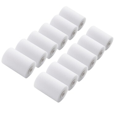 NANJA Foam Paint Roller Refills, High-Density Finest Finish Mini Sponge Roller Covers, 2 Inch Inch Painting Supplies, Pack of 12
