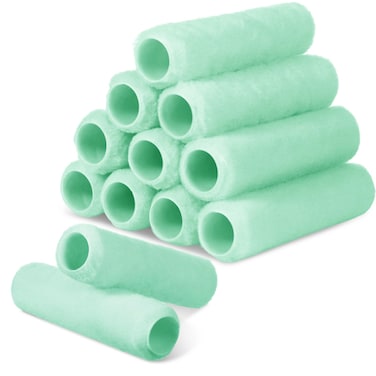 Gisafai 12 Pcs Paint Roller Covers Paint Rollers for Painting Walls Roller Paint Brush 3/8 Inch Nap Microfiber Roller Naps House Painting Supplies Paint Roller Kit for Walls Ceilings (9 Inch)