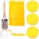Hedume Set of 7 Paint Roller Tools, Paint Brush x 1, Roller x 2, Sponge x 3, Paint Tray Liner x 1, Paint Roller Kit for Professional or Home Owners for Chalk Painting, DIY, Furniture, Arts Craft