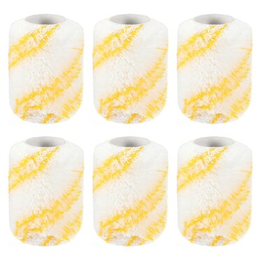 uxcell Paint Roller Cover 4 Inch x 3/4" Nap Mini Acrylic Fibers Brush for Household Wall Painting Treatment 6Pcs