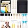 Gisafai 19 Pcs Paint Roller Tool Kit Includes 2 Paint Rollers with 4 Covers 1 Plastic Paint Tray 2 Putty Knife Scraper 4 Paint Brushes 4 Foam Brush with 2 Gloves for House Painting Wall Door Cabinet