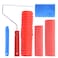 Keadic 4Pcs Wood Graining Painting Tool Set, M21 MS16 Rubber Grain Texture Pattern Roller with Handle, Wallpaper Roller Painter Wall Texture Art Painting Tool for DIY Floor Furniture Home