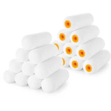 FVIEXE 20PCS Foam Paint Roller, Mini 4 Inch Foam Paint Roller Covers Kit, High Density Foam Paint Rollers Small Paint Roller Refills Roller Sleeves for Furniture Wall Cabinet Painting and Decorating