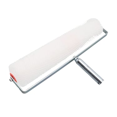 Spiked Screeding Compound Roller 19.3 x 1.1 inch, Aeration Latex Floor Self Leveling Paint Roller, Remove Bubble Smooth Level Screed Surface, Cement Construction Tools