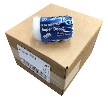 Wooster Brush R204 4 inch Super Doo-Z 1/2 inch Paint Roller Cover - Pack of 24