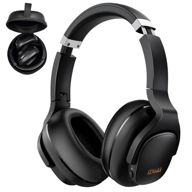 Hi-Res Audio Hybrid Active Foldable Noise Cancelling Bluetooth Headphone,Headphones Wireless Noise Cancelling Deep Bass,45H PlaytimeWireless HeadPhone for commuting, travel ,gym (foldable with case)