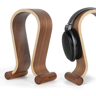 VKheroKV Wooden Headphone Stand Stylish Desk Headset Holder for Over-Ear Headphones Headset Stand for Sennheiser, Bose, Beats, Razer, AKG, Airpod Max, HyperX, Sony PS4 et.
