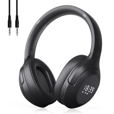 F2 FM Radio headphones wireless Bluetooth 5.2 with Built-in Microphone, Portable Headset Radio Receiver, Wired/Wireless Over Ear Headphone, Soft Ear Muffs, Stereo Sound, for Work/Travel/Moving/Jogging