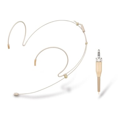 Haoin Headset Microphone Double Over Ear Earset Over Ear Headworn Mic Compatible with Sennheiser Wireless System Bodypack Transmitter with 1.2m Cable and Windscreen 3.5mm Female Screw Plug