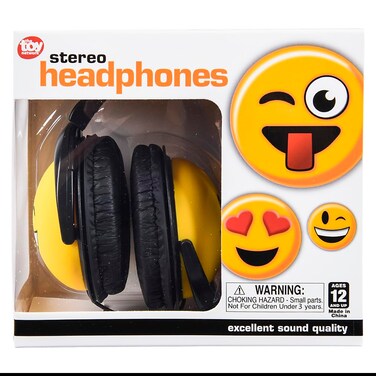 Emoticon Stereo Headphones High Resolution Over Ear Headphones, Comfortable Padded Headsets to Express Your Style with Every Beat!