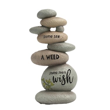 Bechivie Stacking Rocks Zen, 6.2 Inch Resin Stone Meditation Den Room Office Desk Garden Home Decorations, Zen Gifts for Adults